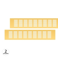 Вентиляционная решетка Благовест 80x400, золото (2шт.)