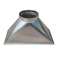 Переход c прямоугольного на круглое сечение (оц. сталь) 400х200-d200