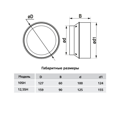 Вентиляционная решетка ЭРА 620SH10 (100 мм)