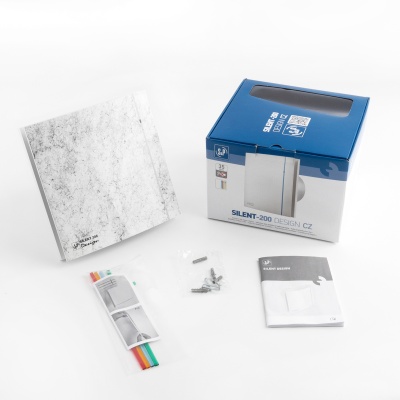 Накладной вентилятор Soler Palau SILENT-200 CZ MARBLE WHITE DESIGN 4C