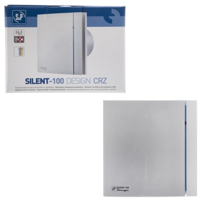 Вытяжной вентилятор с обратным клапаном Soler Palau SILENT-100 CRZ SILVER DESIGN 3C