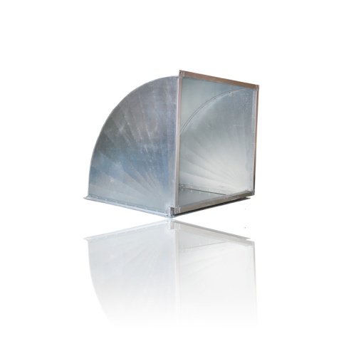 Отвод 90º прямоугольный (оц. сталь) (600х350 мм)