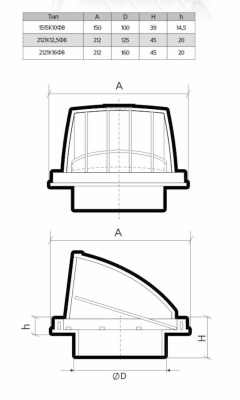 Вентиляционная решетка пластиковая с козырьком ЭРА 1515К10ФВ