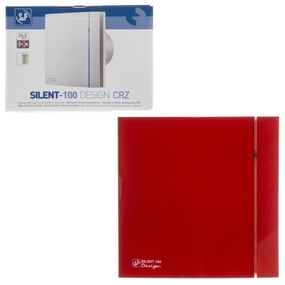 Вытяжной вентилятор с обратным клапаном Soler Palau SILENT-100 CRZ RED DESIGN 4C