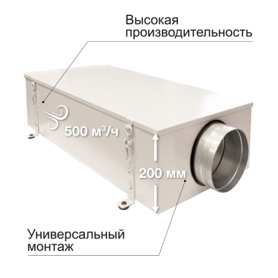 Приточная установка ФЬОРДИ КОМПАКТ ВПУ-500 ЕС/3-220/1-BLG Приточная установка ФЬОРДИ КОМПАКТ ВПУ-500 ЕС/3-220/1-BLG