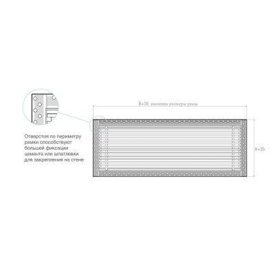 Вентиляционная решетка Brofer FUTURE 10 белая (400x150 мм)