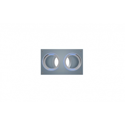 Вентиляционный прямой пленум Flexag PWP-125/75x2, D125, на 2 выxода, L=300 мм