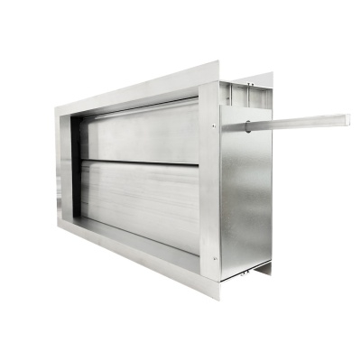 Дроссель-клапан прямоугольный под электропривод (оц. сталь) 400х200